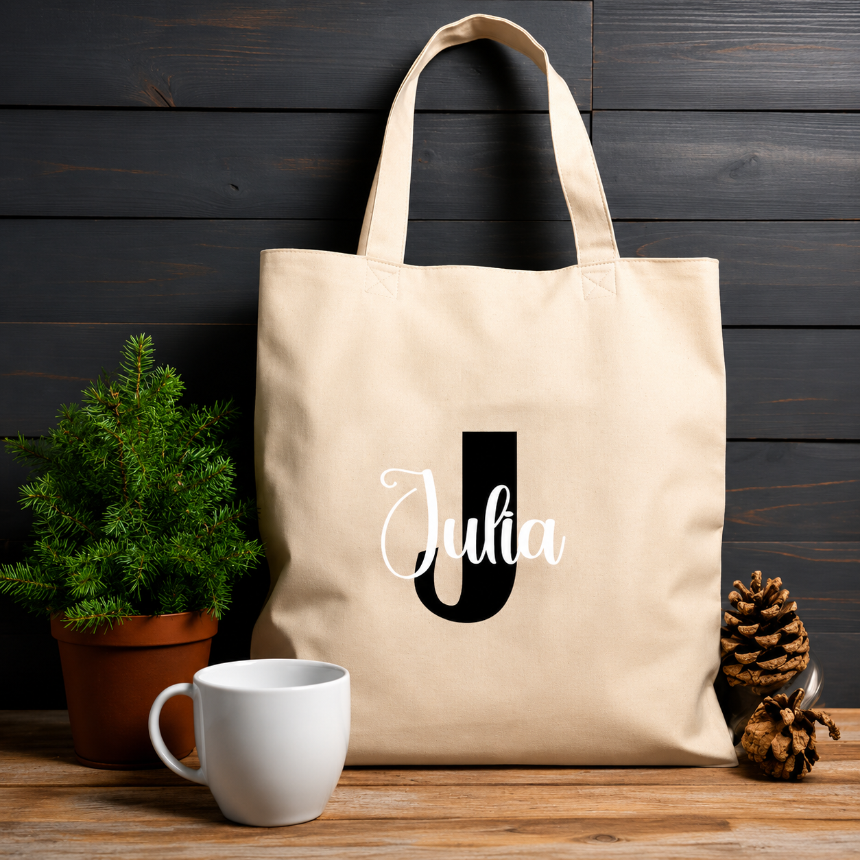 Personalisierte Stofftasche mit Namen